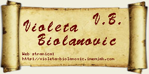 Violeta Biolanović vizit kartica